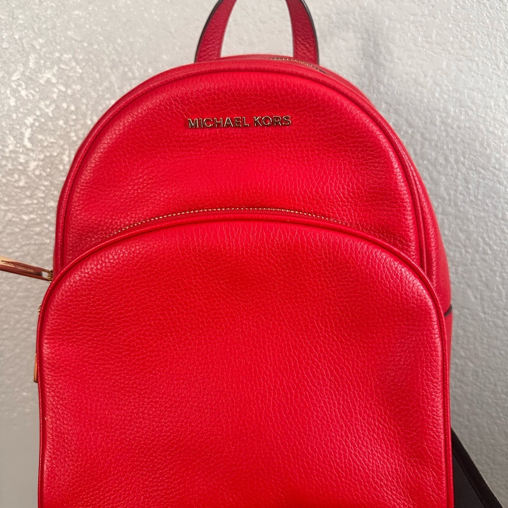 Michael Kors Vibrant Red Backpack